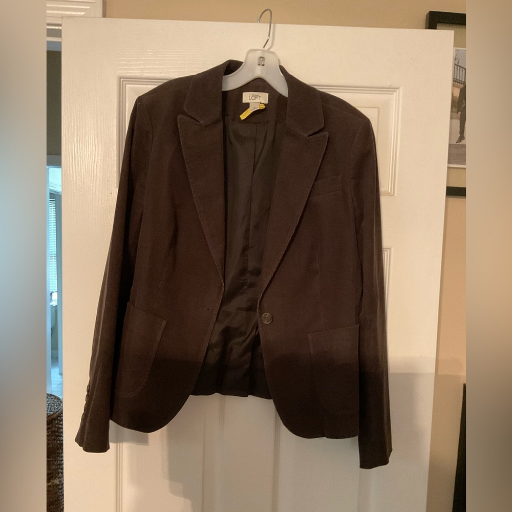 Loft size 12 corduroy jacket; brown